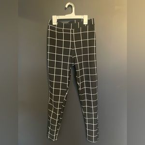 black and white work pants